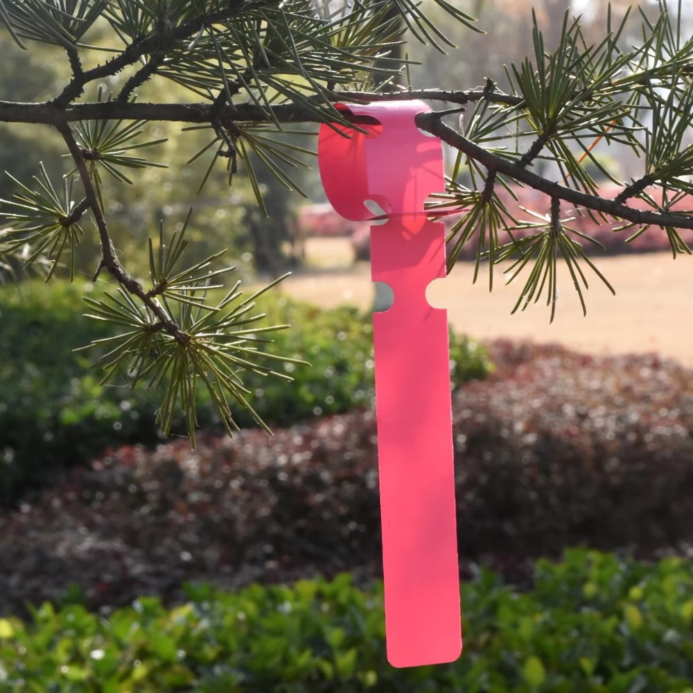 Gardening Tools Labeled - ป้ายติดต้นไม้ในสวนแบบใช้ซ้ำได้ 100 ชิ้น ป้ายพลาสติกกันน้ำพร้อมห่วงสำหรับระบุชนิดพืช ป้ายติดผัก อุปกรณ์ทำเครื่องหมาย