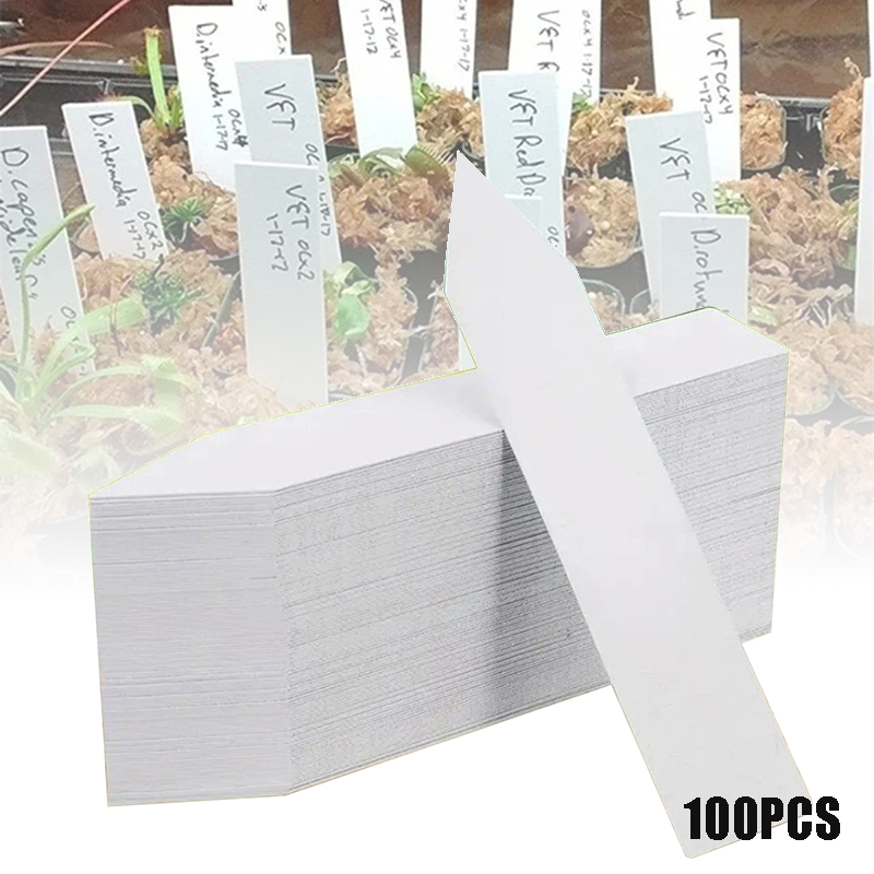 Gardening Tools Labeled - 100pcs สวนป้ายพืชอุปกรณ์เสริมพืชดอกไม้หม้อแท็กพืชเนอสเซอรี่เครื่องหมายป้ายถาด Mark DIY เครื่องมือ