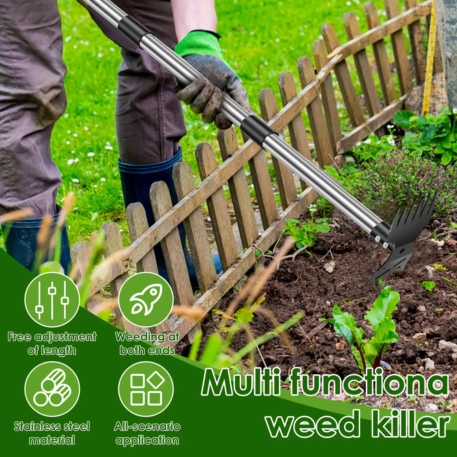 คราดหญ้าสแตนเลส เครื่องมือถอนว - Gardening Tools To Remove Grass บทวิจารณ์และราคา